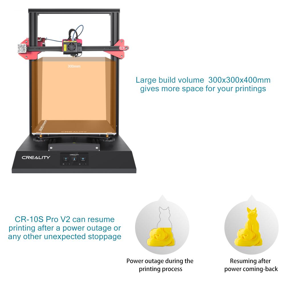 CR-10S Pro V2 3D Printer: with BL Touch 95% Pre-Assembled