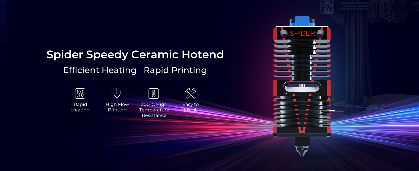 Spider Speedy Ceramic Hotend For Ender-3/Ender-3V2/Ender-3PRO/Ender-3max,  Fast[2023 Upgrade Ceramic Heating Kit]